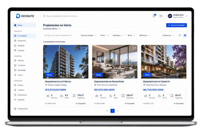 Propiedades en DevSuite
